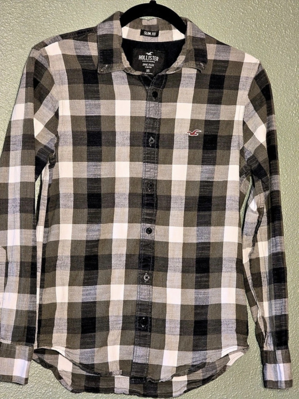 Hollister Epic Flex Plaid Button Down Shirt Size XS Like New